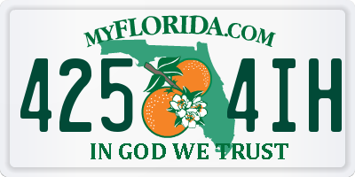 FL license plate 4254IH