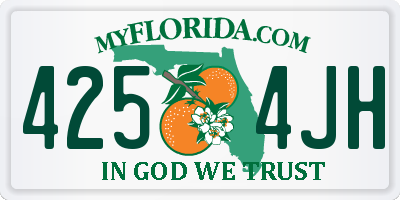 FL license plate 4254JH