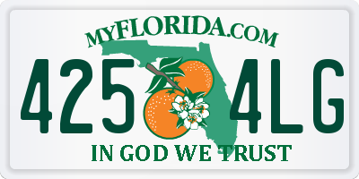 FL license plate 4254LG