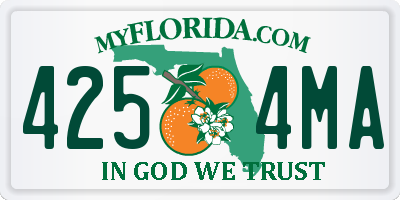FL license plate 4254MA