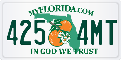 FL license plate 4254MT
