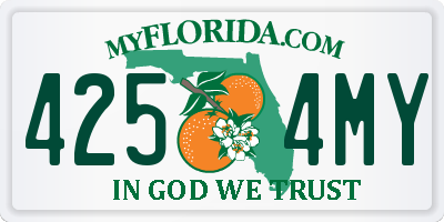 FL license plate 4254MY
