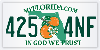 FL license plate 4254NF