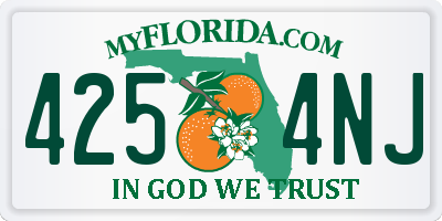 FL license plate 4254NJ