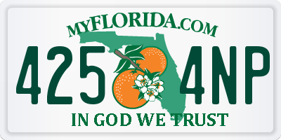 FL license plate 4254NP
