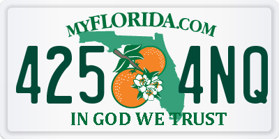 FL license plate 4254NQ