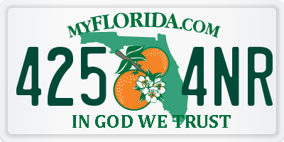 FL license plate 4254NR