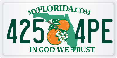 FL license plate 4254PE