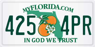 FL license plate 4254PR