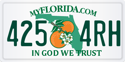 FL license plate 4254RH