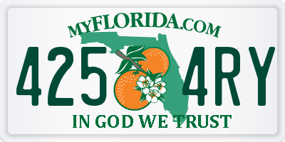 FL license plate 4254RY