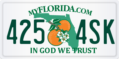 FL license plate 4254SK