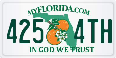 FL license plate 4254TH