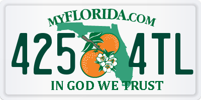 FL license plate 4254TL