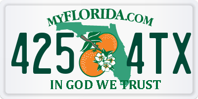 FL license plate 4254TX