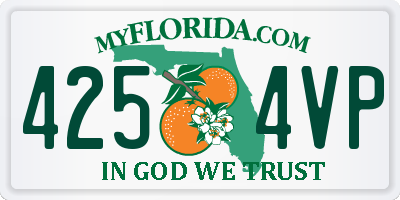 FL license plate 4254VP