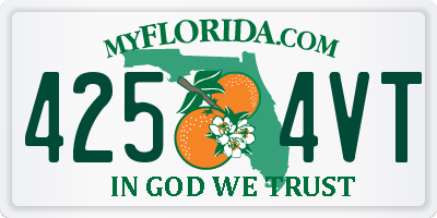 FL license plate 4254VT