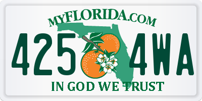 FL license plate 4254WA