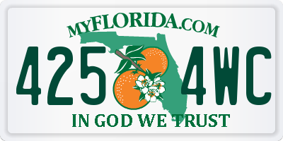 FL license plate 4254WC