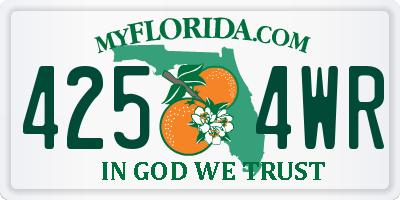 FL license plate 4254WR