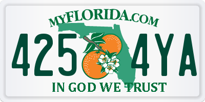 FL license plate 4254YA
