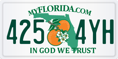 FL license plate 4254YH