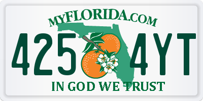 FL license plate 4254YT