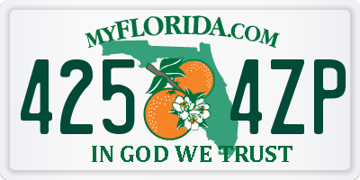 FL license plate 4254ZP