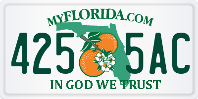 FL license plate 4255AC