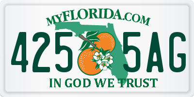 FL license plate 4255AG