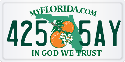 FL license plate 4255AY