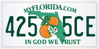 FL license plate 4255CE