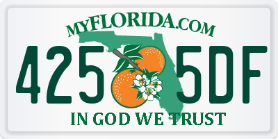 FL license plate 4255DF