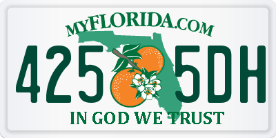 FL license plate 4255DH