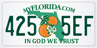 FL license plate 4255EF