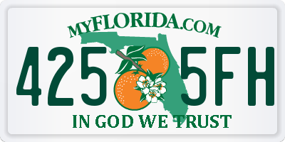 FL license plate 4255FH