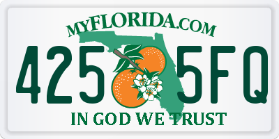 FL license plate 4255FQ