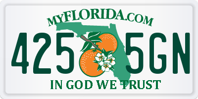 FL license plate 4255GN