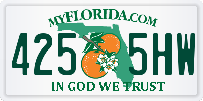 FL license plate 4255HW