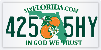 FL license plate 4255HY