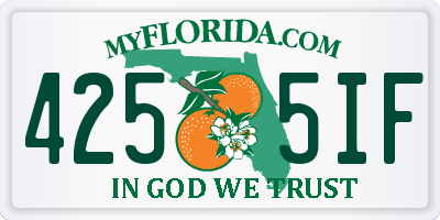 FL license plate 4255IF