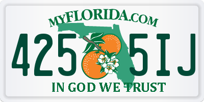 FL license plate 4255IJ