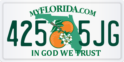 FL license plate 4255JG