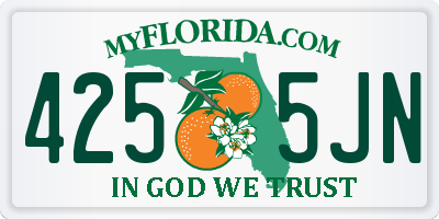 FL license plate 4255JN