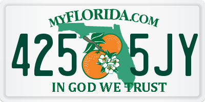 FL license plate 4255JY