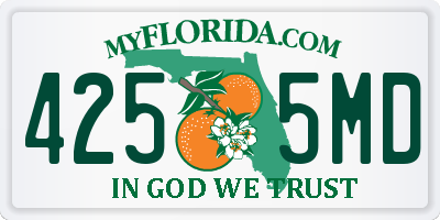 FL license plate 4255MD
