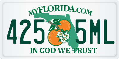 FL license plate 4255ML