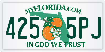 FL license plate 4255PJ