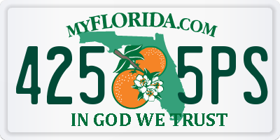 FL license plate 4255PS