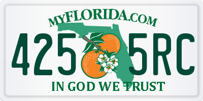FL license plate 4255RC